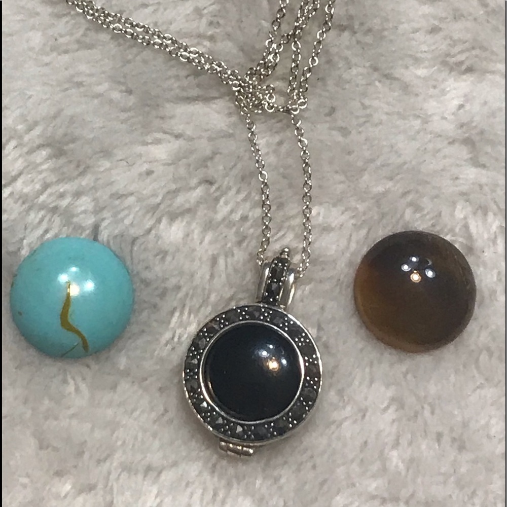 Sterling Marcasite Interchangeable Necklace